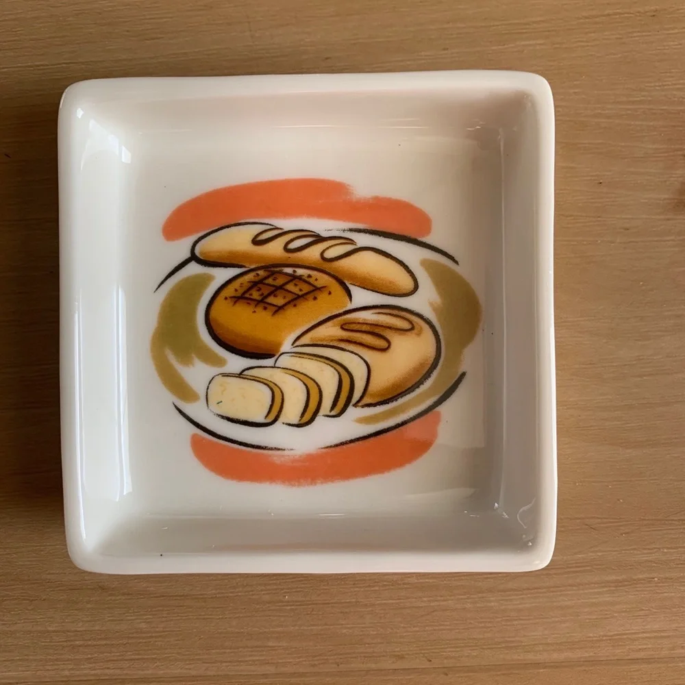 VINTAGE CHINA PORCELAIN BREAD & OIL DIPPING SET 2 SPREADERS